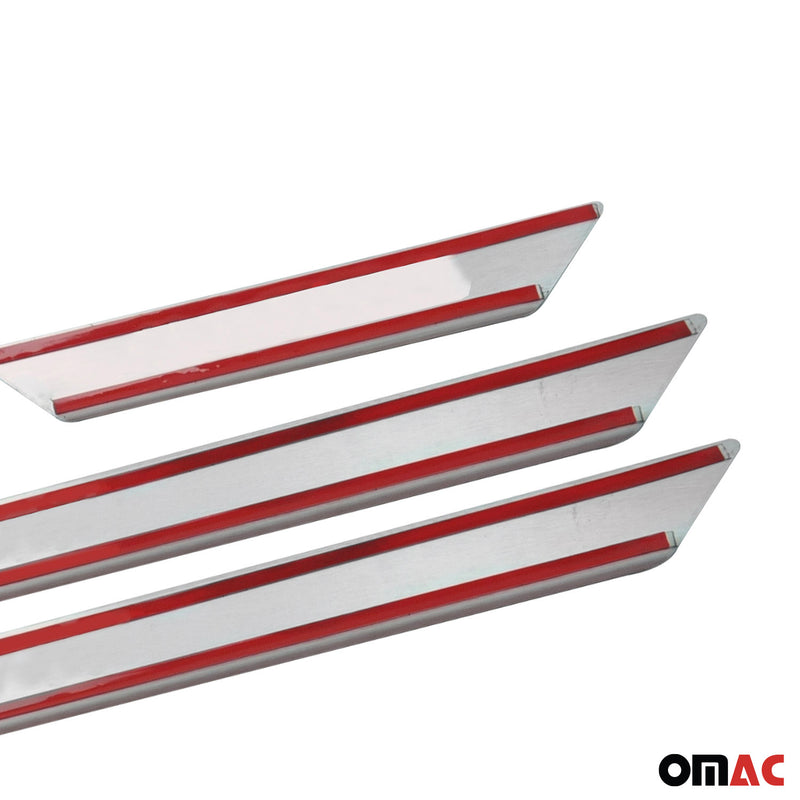 Door sill trims for Nissan X-Trail 2001-2007 stainless steel silver 2x