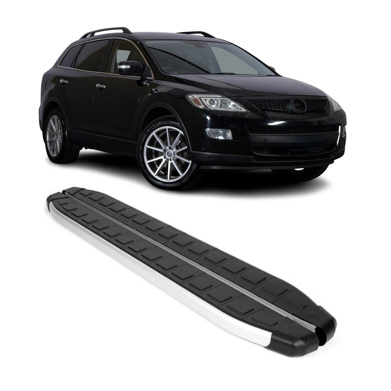 Seitenschweller Seitenbretter Trittbretter für Mazda CX-9 2010-2015 Alu Schwarz