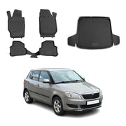 OMAC Fußmatten & Kofferraumwanne Set für Skoda Fabia Kombi 2007-2014