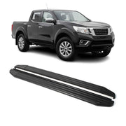 Trittbretter Seitenschweller für Nissan Navara 2015-2024 Alu Schwarz ABE