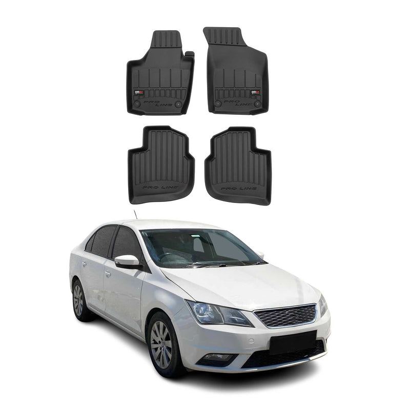 OMAC Gummi Fußmatten für Seat Toledo 2012-2018 Premium TPE Automatten Schwarz 4x