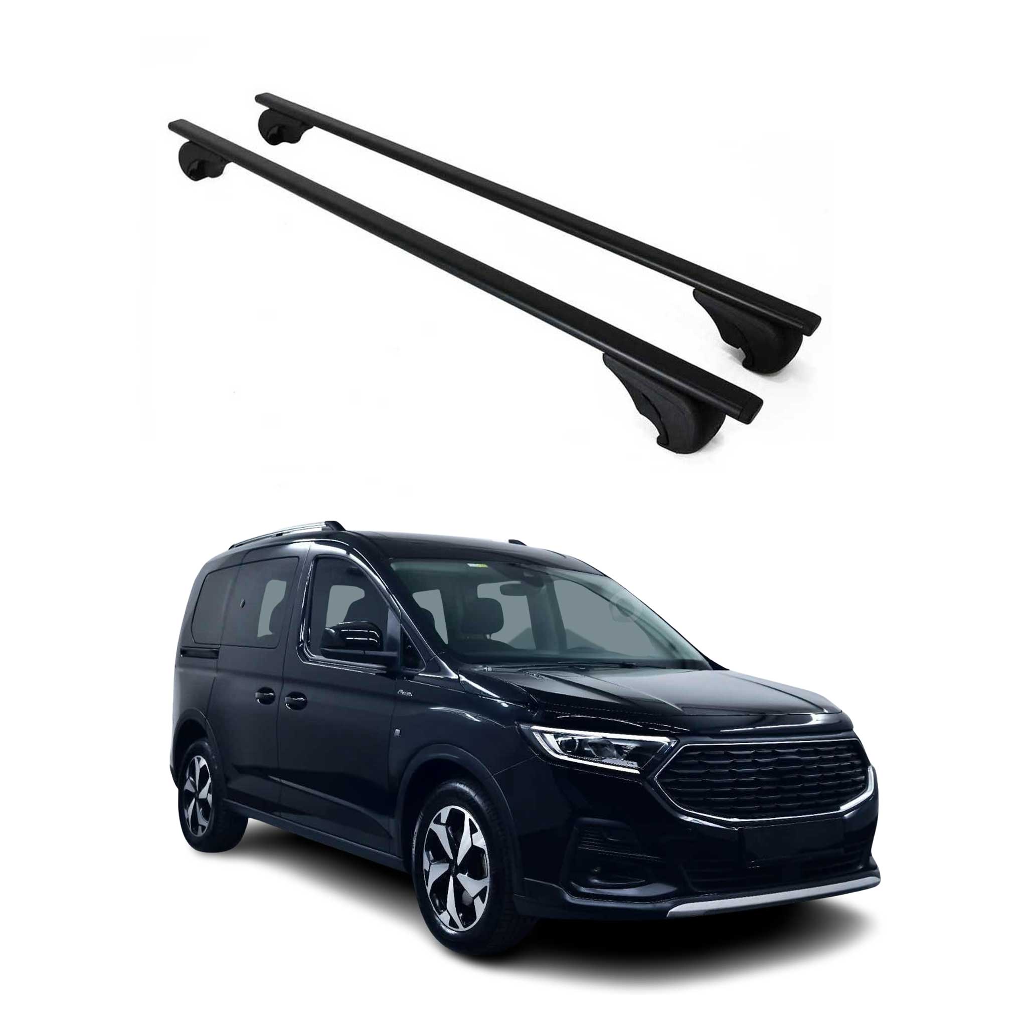 Dachträger Grundtäger für Ford Transit Connect 2013-2021 75kg Metall Schwarz 2x