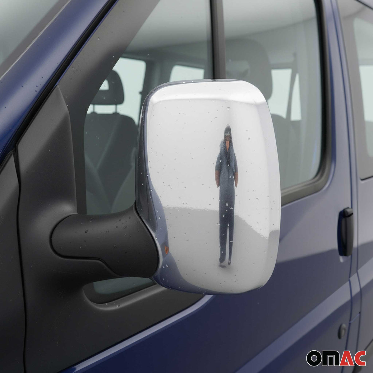 Spiegelkappen Spiegelabdeckung für Ford Transit 2000-2012 Chrom ABS Silber 2tlg