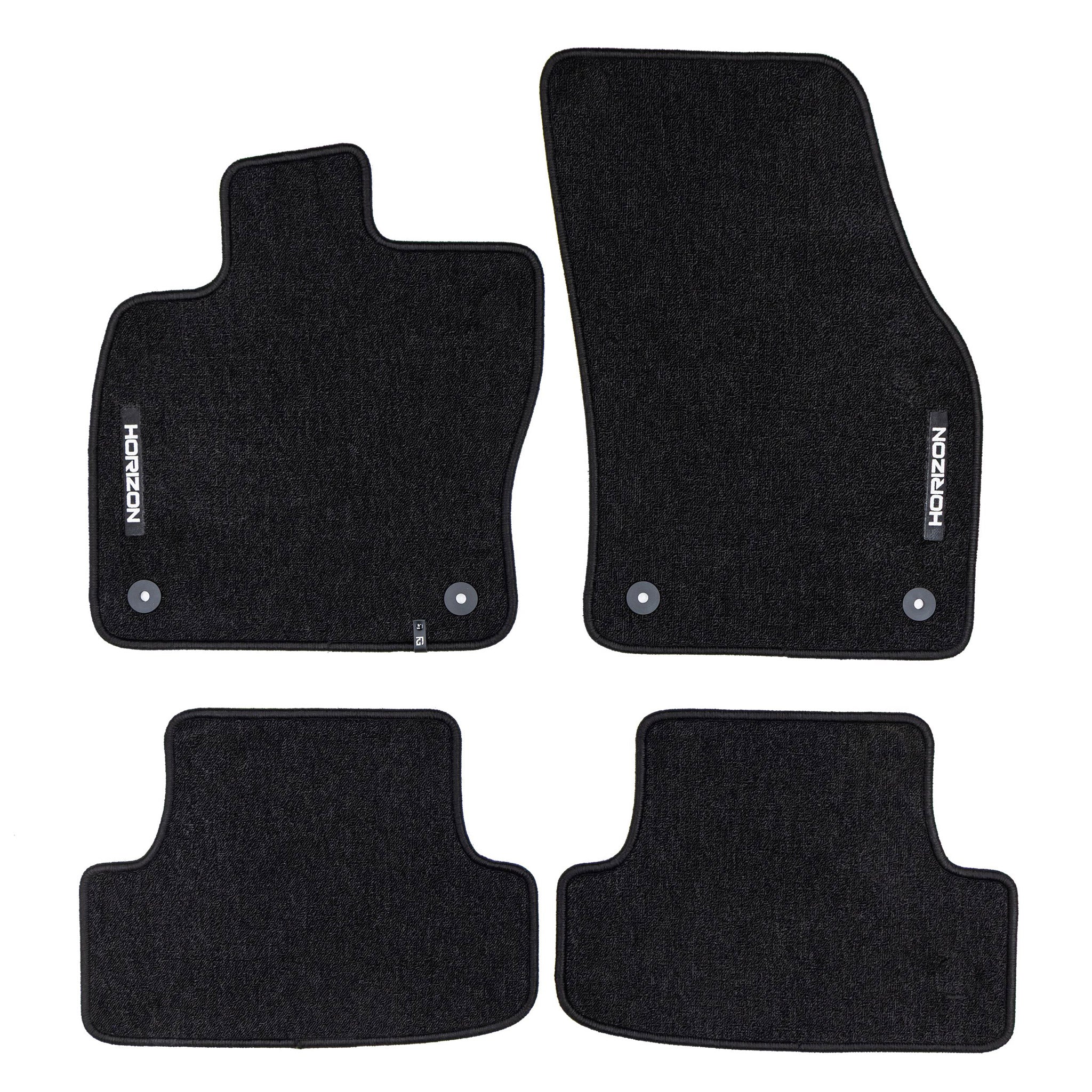 Velours Fußmatten für Audi Q2 2020-2026 FL Autoteppich Automatten Schwarz 4 tlg