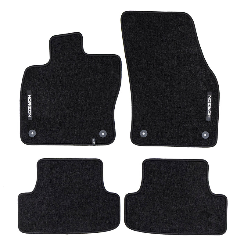 Velours Fußmatten für Audi Q2 2020-2025 FL Autoteppich Automatten Schwarz 4 tlg