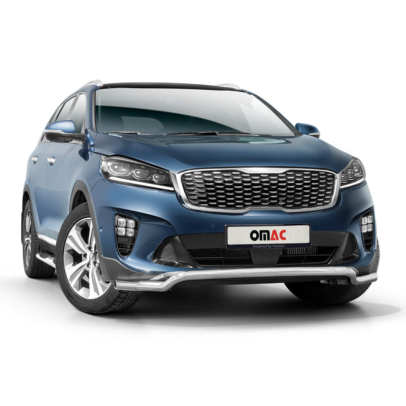 Frontbügel Frontschutzbügel für Kia Sorento 2018-2024 Low mit ABE Stahl Silber