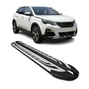 Trittbretter Seitenschweller Seitenbretter für Peugeot 3008 2016-24 Schwarz Alu