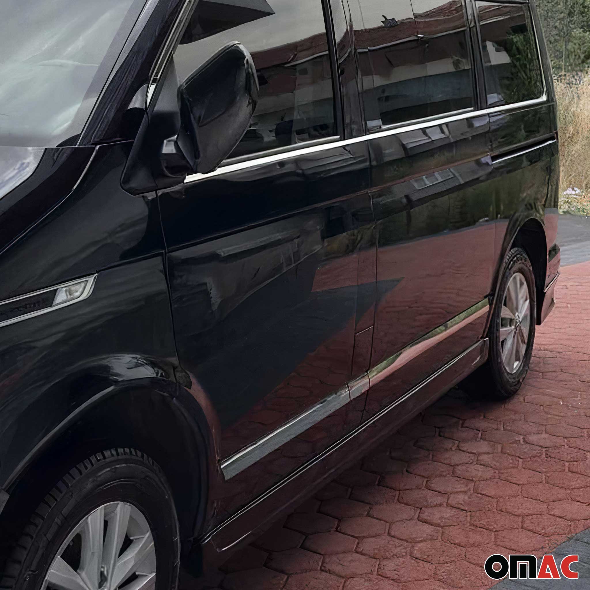 Seitentürleiste Türschutz für VW Transporter T5 2003-2015 L1 Kurzer Chrom 5x