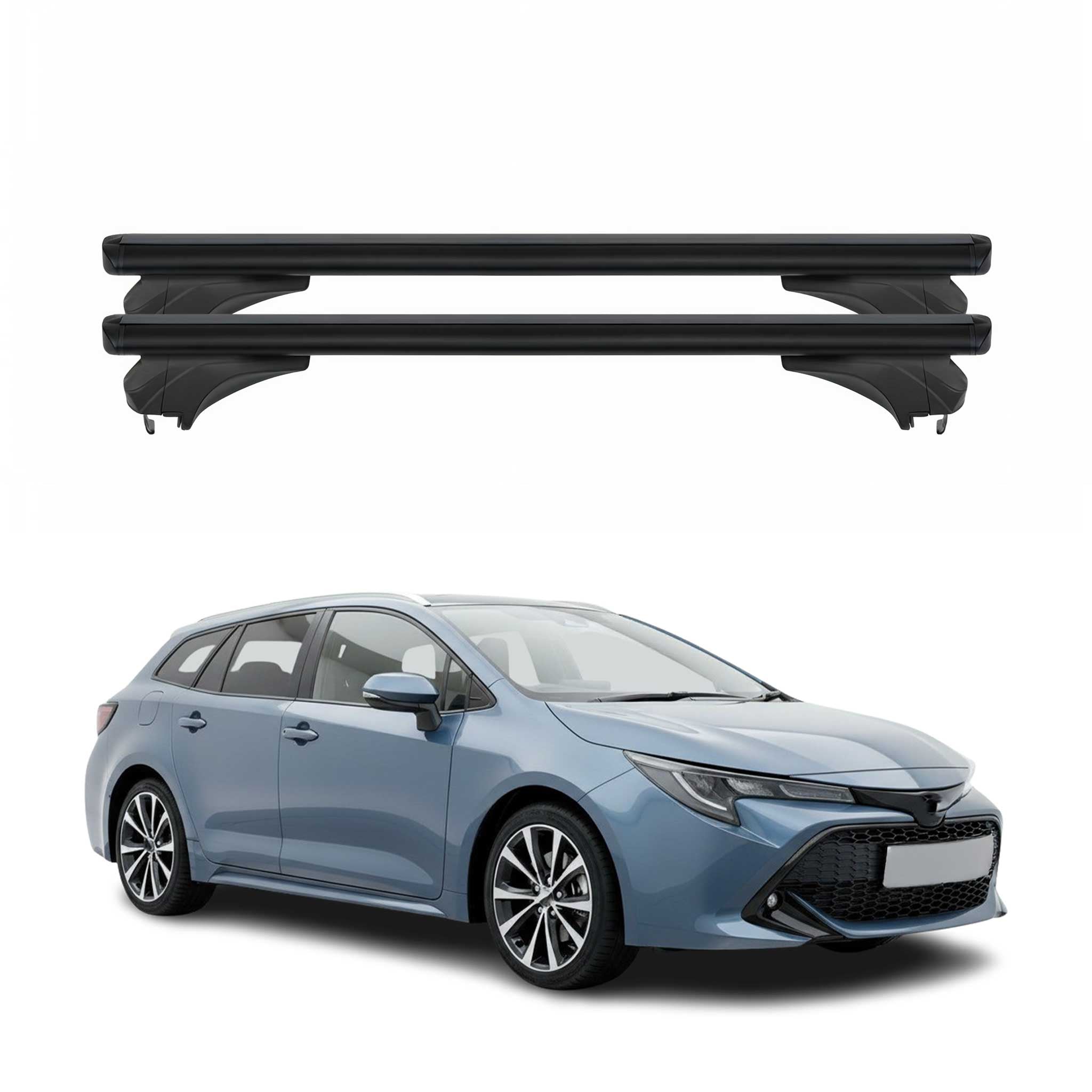 Menabo Dachträger für Toyota Auris / Corolla E210 Touring Sports 2018-26 Schwarz