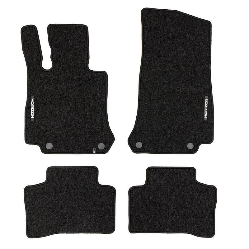 Velours Fußmatten für Mercedes-Benz GLC X254 2022-2025 Autoteppich Schwarz 4 tlg