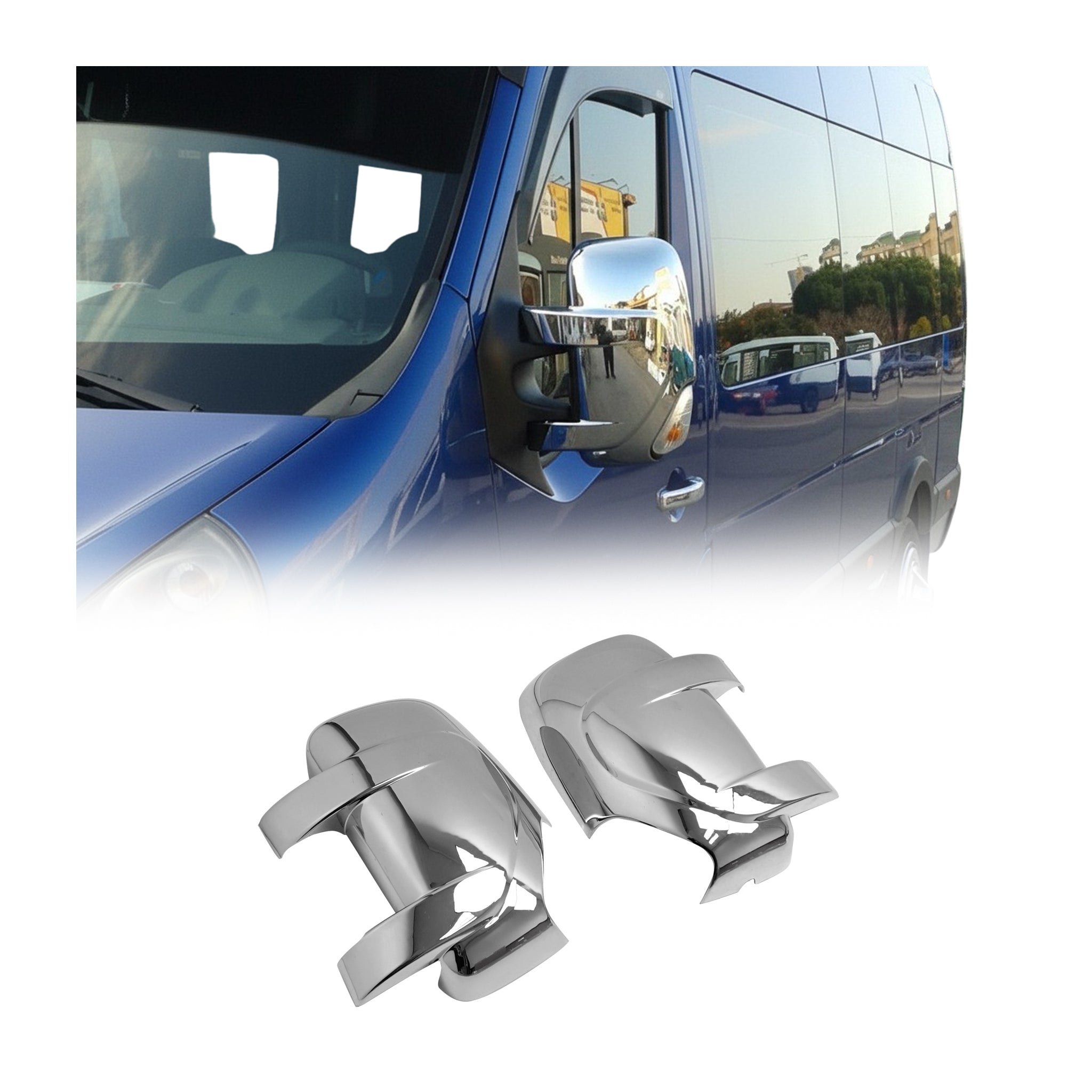 Spiegelkappen Spiegelabdeckung für Renault Master 2010-2024 Chrom ABS Silber