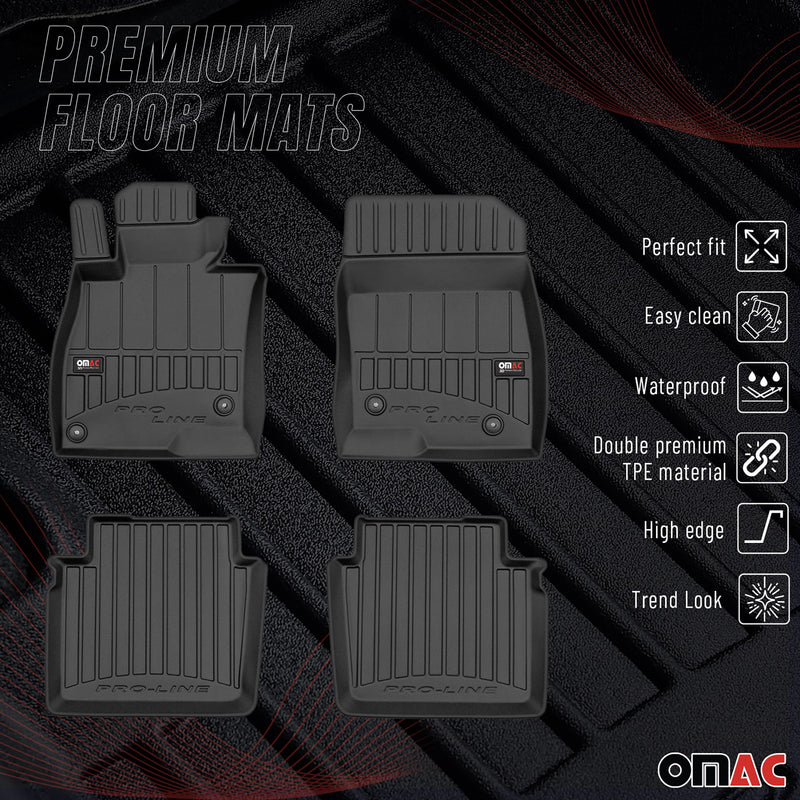 OMAC Gummi Fußmatten für Mazda 6 Stufenheck 2012-2018 Premium Gummi Schwarz 4tlg