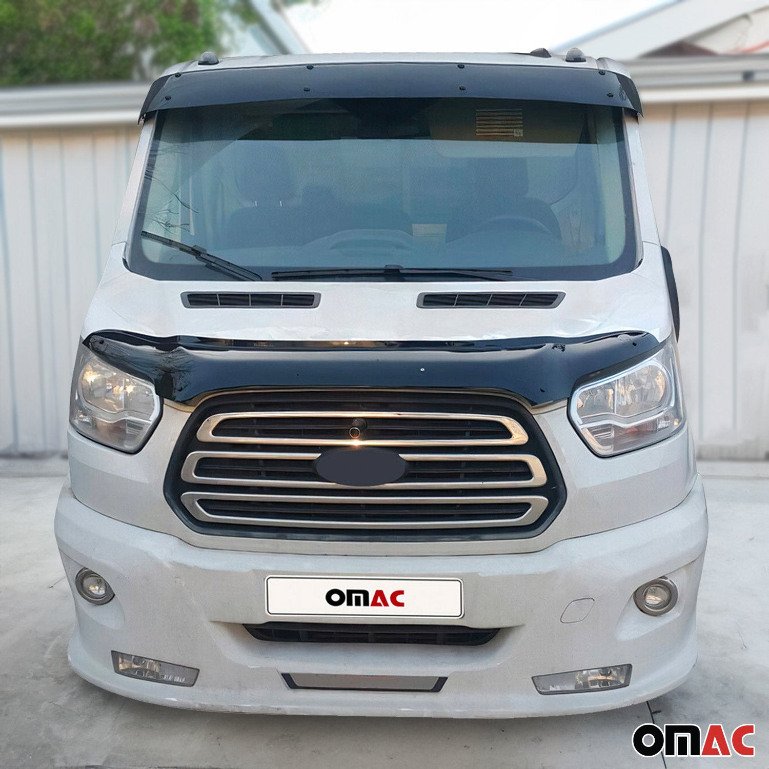 Sonnenblende Motorhaube Deflektor Set für Ford Transit 2015-2019 Pre-FL Acryl 2x