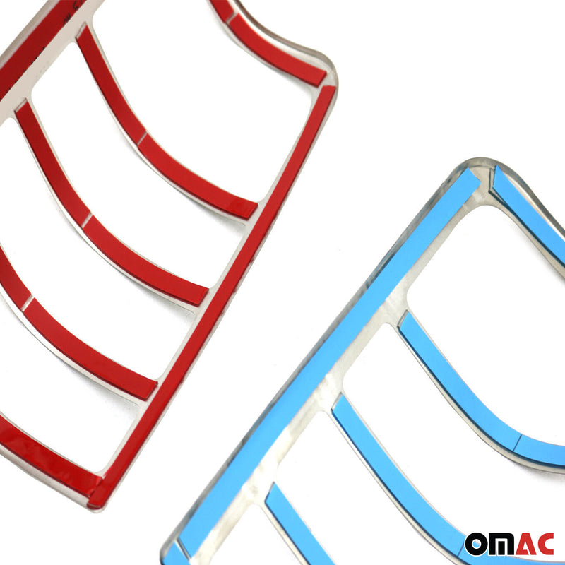 Rücklicht Leisten Heckleuchte für Citroen Berlingo 1996-2008 Edelstahl Silber 2x