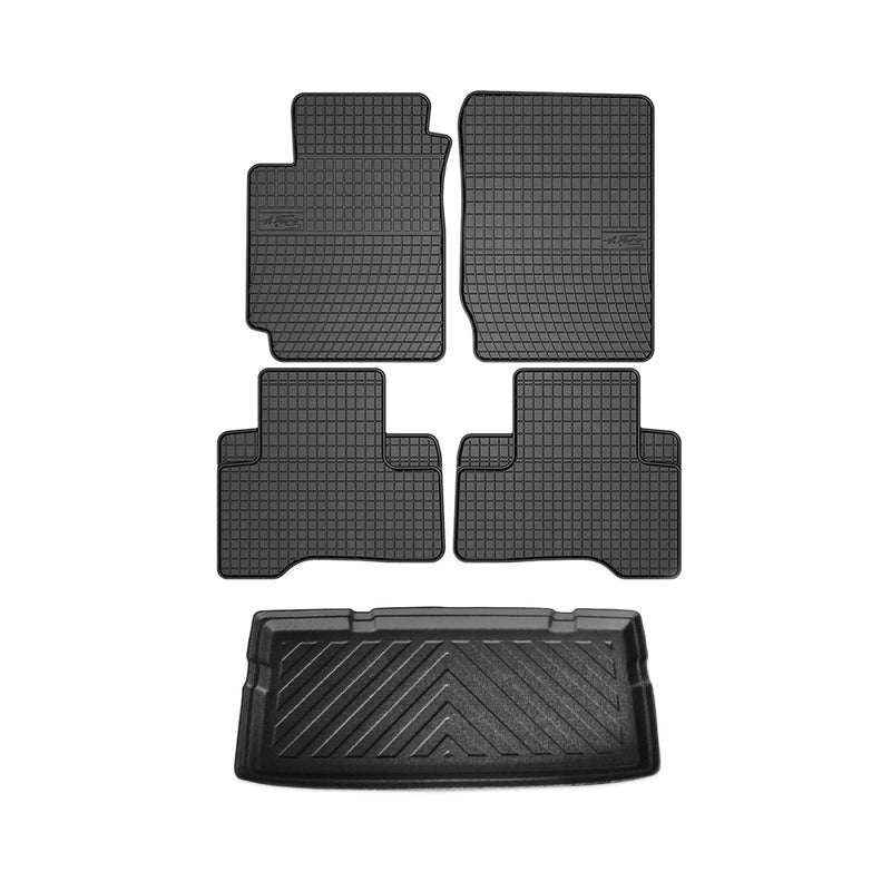 Fußmatten & Kofferraumwanne Set für Suzuki Grand Vitara 2005-2015 3tür Gummi 5x