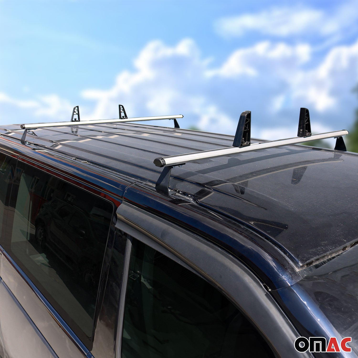 2x Dachträger + Leiterhalter Set für VW T7 Multivan 2021-2026 Silber