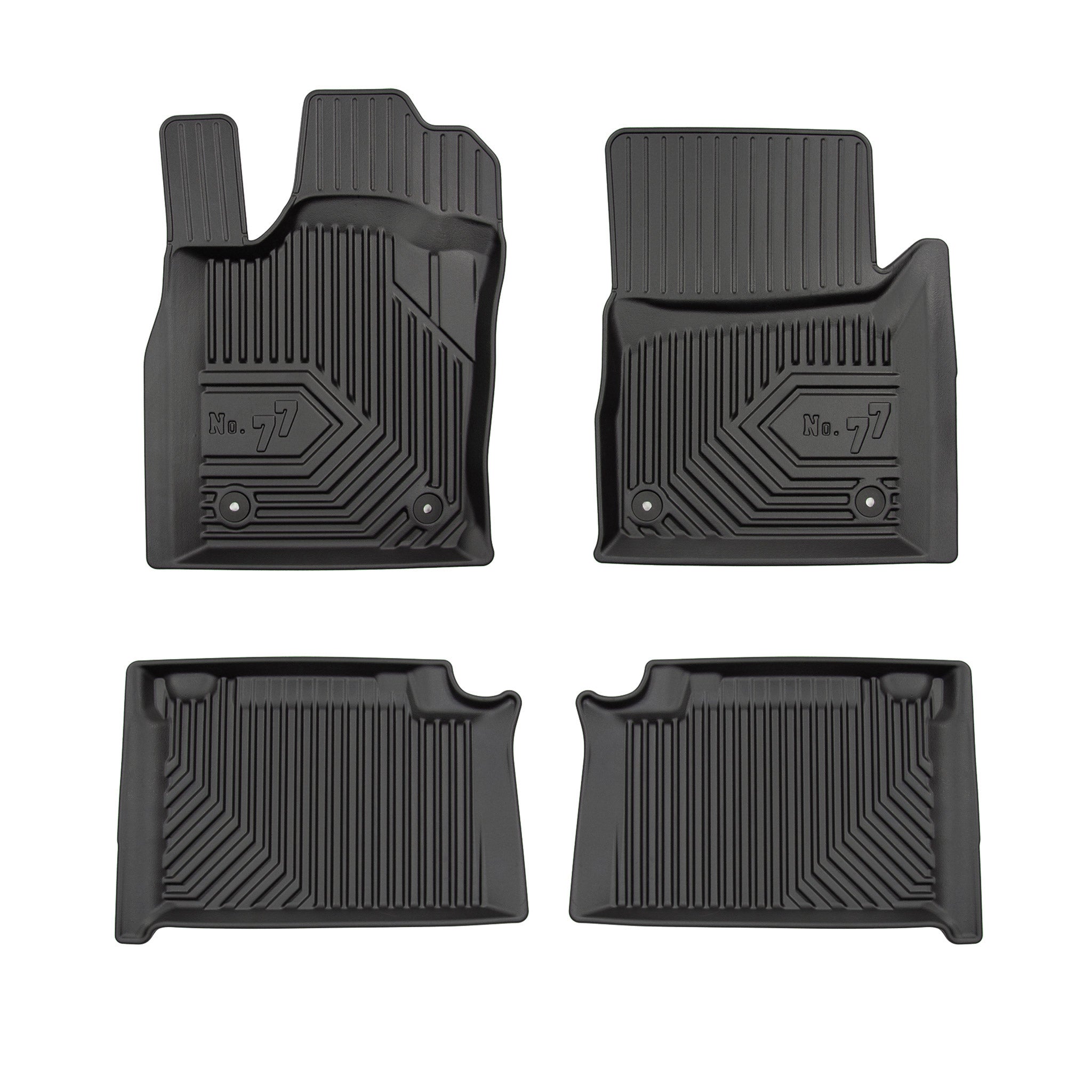 Fußmatten Gummimatten für Jeep Grand Cherokee IV 2016-2021 FL TPE Schwarz 4 tlg