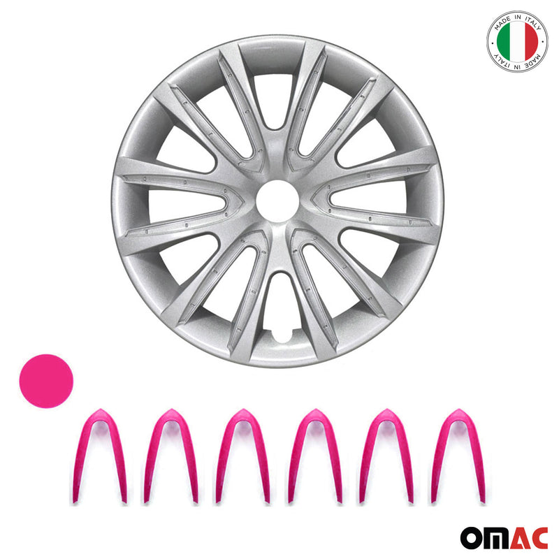 4x Radblenden Radkappen Radzierblenden für 16" Zoll Stahlfelgen Grau Lila