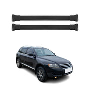 Dachträger Grundtäger für VW Touareg mk1 2002-2010 75kg Aluminium Schwarz 2tlg