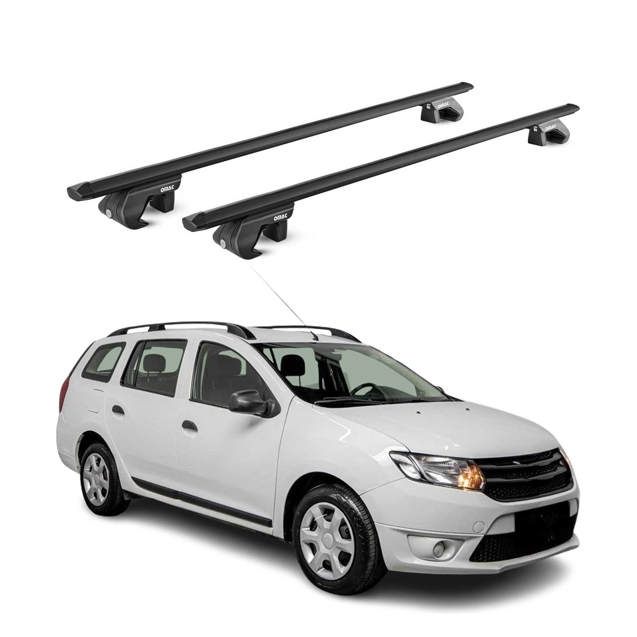 Dachträger Grundtäger für Dacia Logan MCV Kombi 2007-2020 90kg Alu Schwarz ABE
