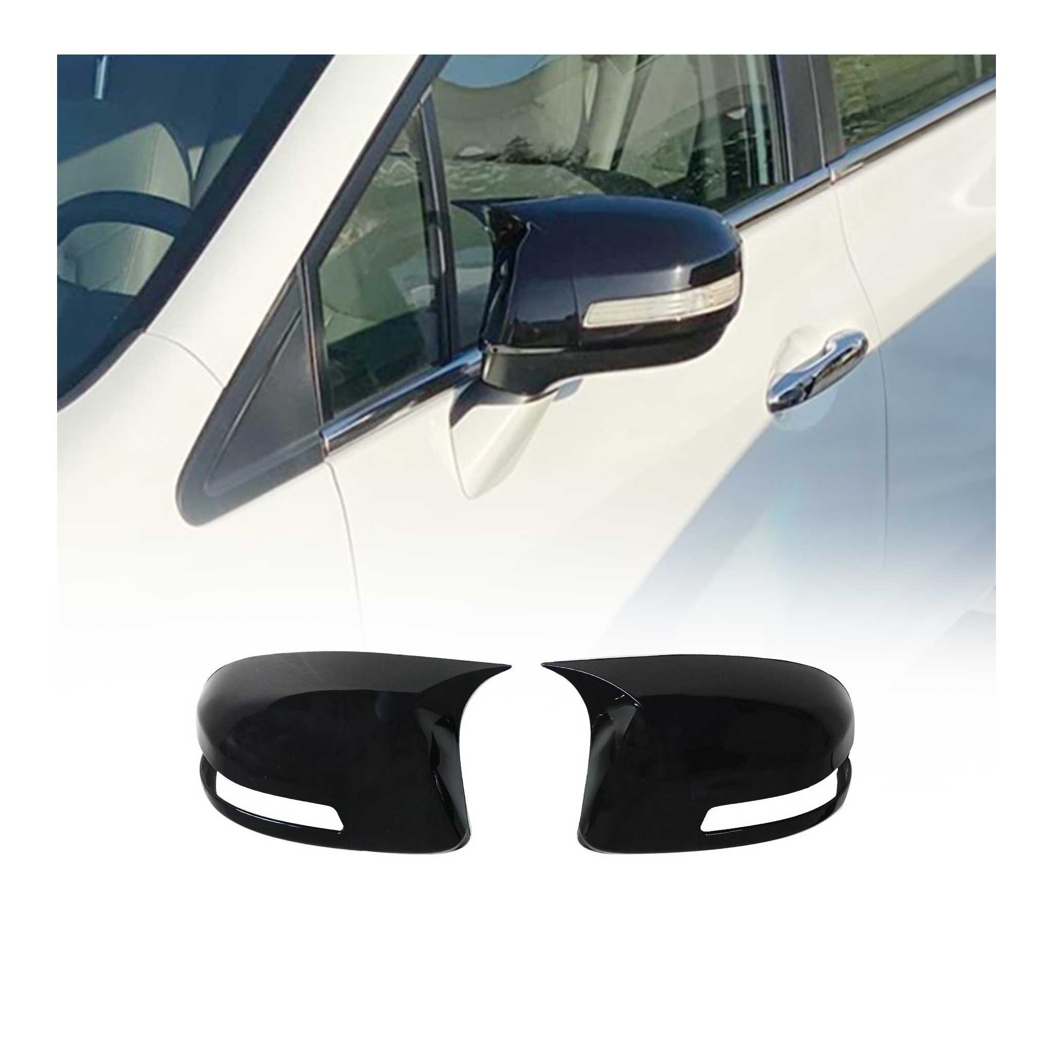 Spiegelkappen Spiegelabdeckung für Honda Civic IX 2012-2016 ABS Schwarz Glanz