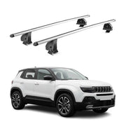 Alu Dachträger für Jeep Avenger 2023-2026 TÜV T-Nut Abschließbar 2tlg Silber