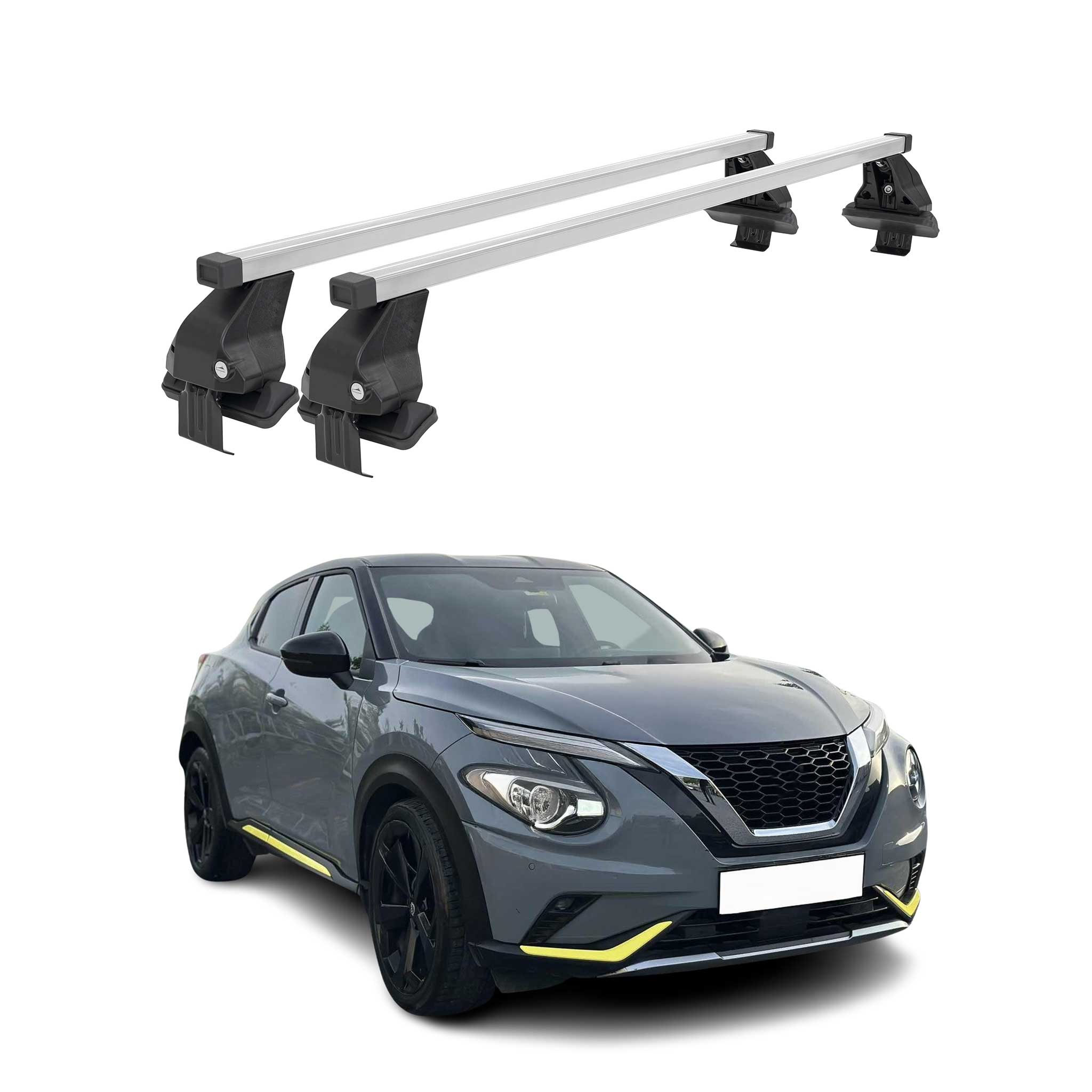 Menabo Dachträger Grundtäger für Nissan Juke 2019-2026 50kg Stahl Silber 2 tlg