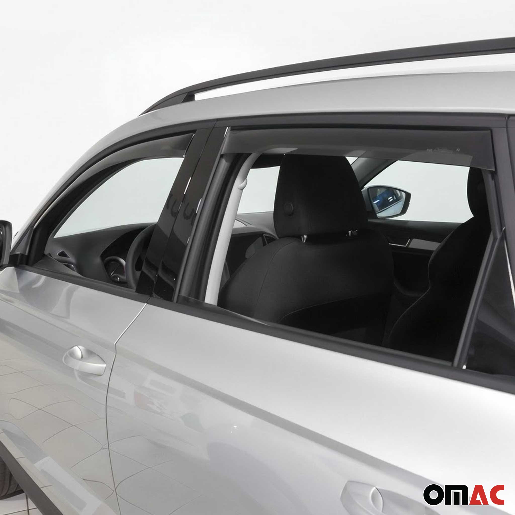 Windabweiser Regenabweiser für Skoda Karoq 2017-2026 Dunkel Acryl 4tlg