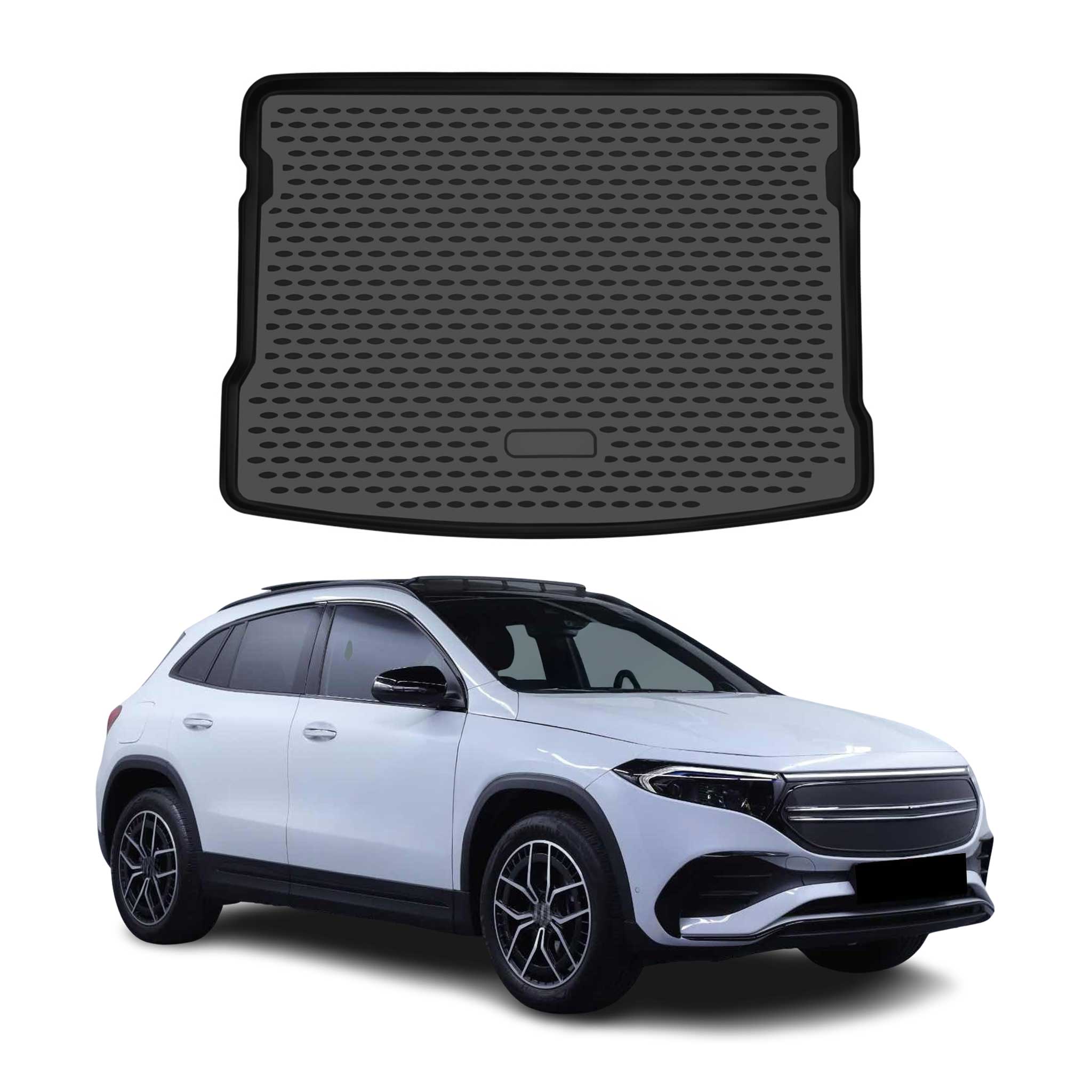 Kofferraummatte Laderaumwanne für Mercedes EQA H243 2022-2026 TPE Schwarz 1 tlg