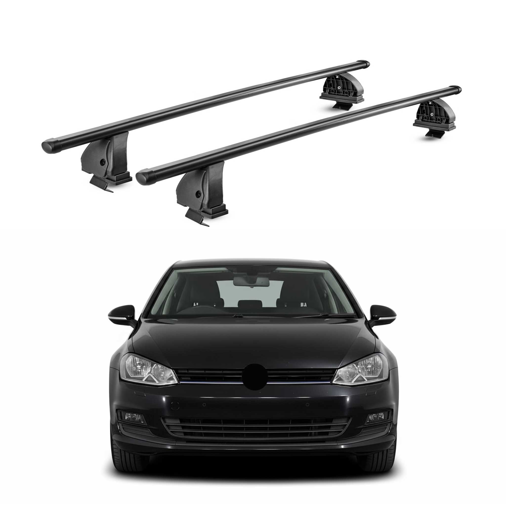 Stahl Dachträger für VW Golf mk7 Schrägheck Kombi 2012-2020 5Tür TÜV 2x Schwarz