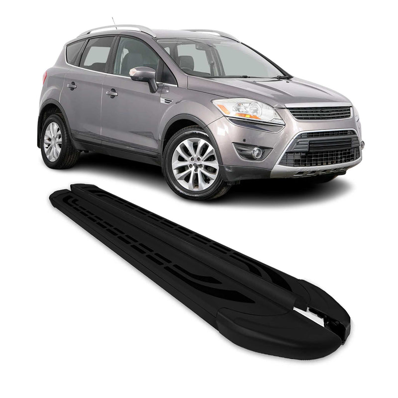 Trittbretter Seitenschweller Seitenbretter für Ford Kuga 2008-2013 Alu Schwarz