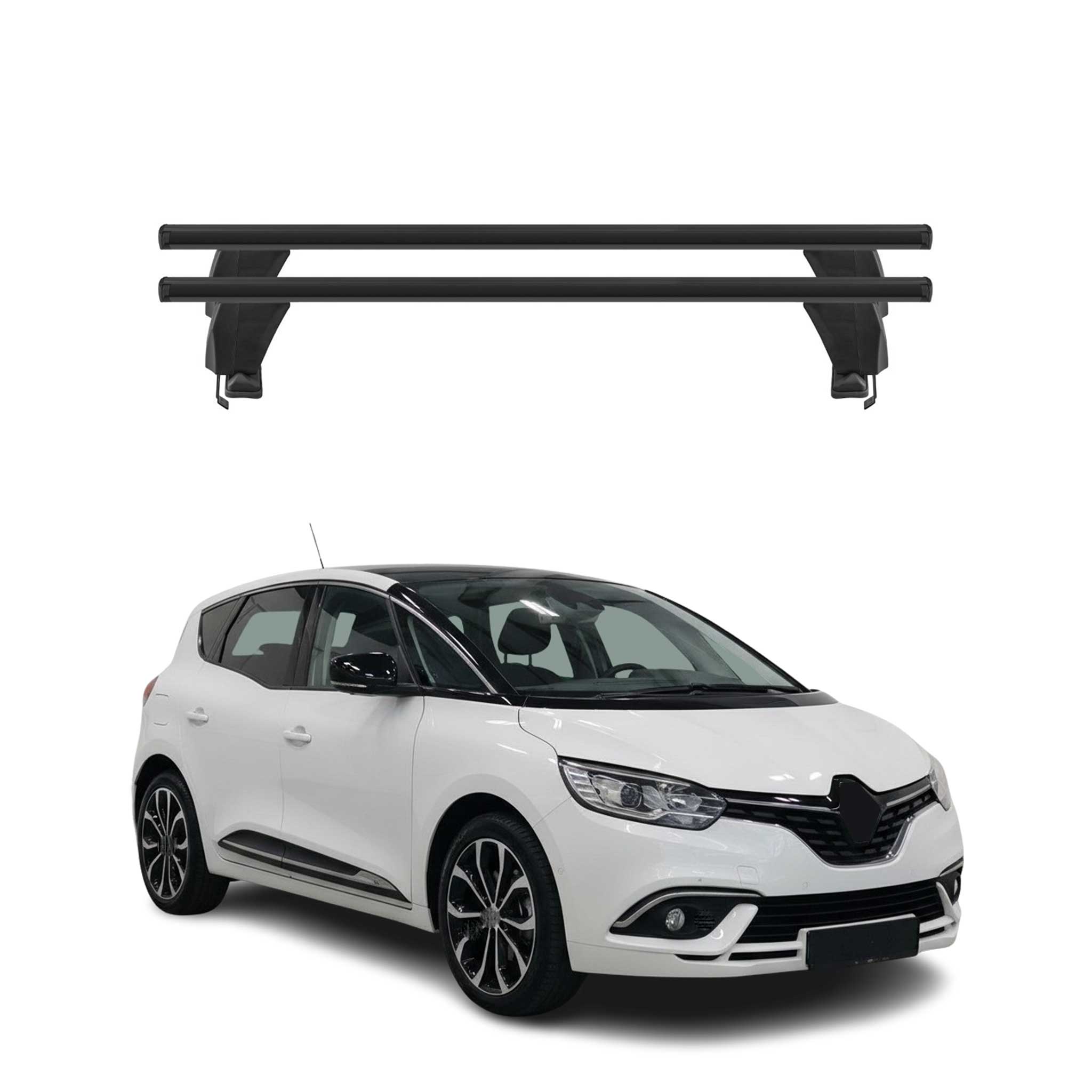 Menabo Dachträger Grundtäger für Renault Scenic mk4 2016-2022 50kg Alu Schwarz
