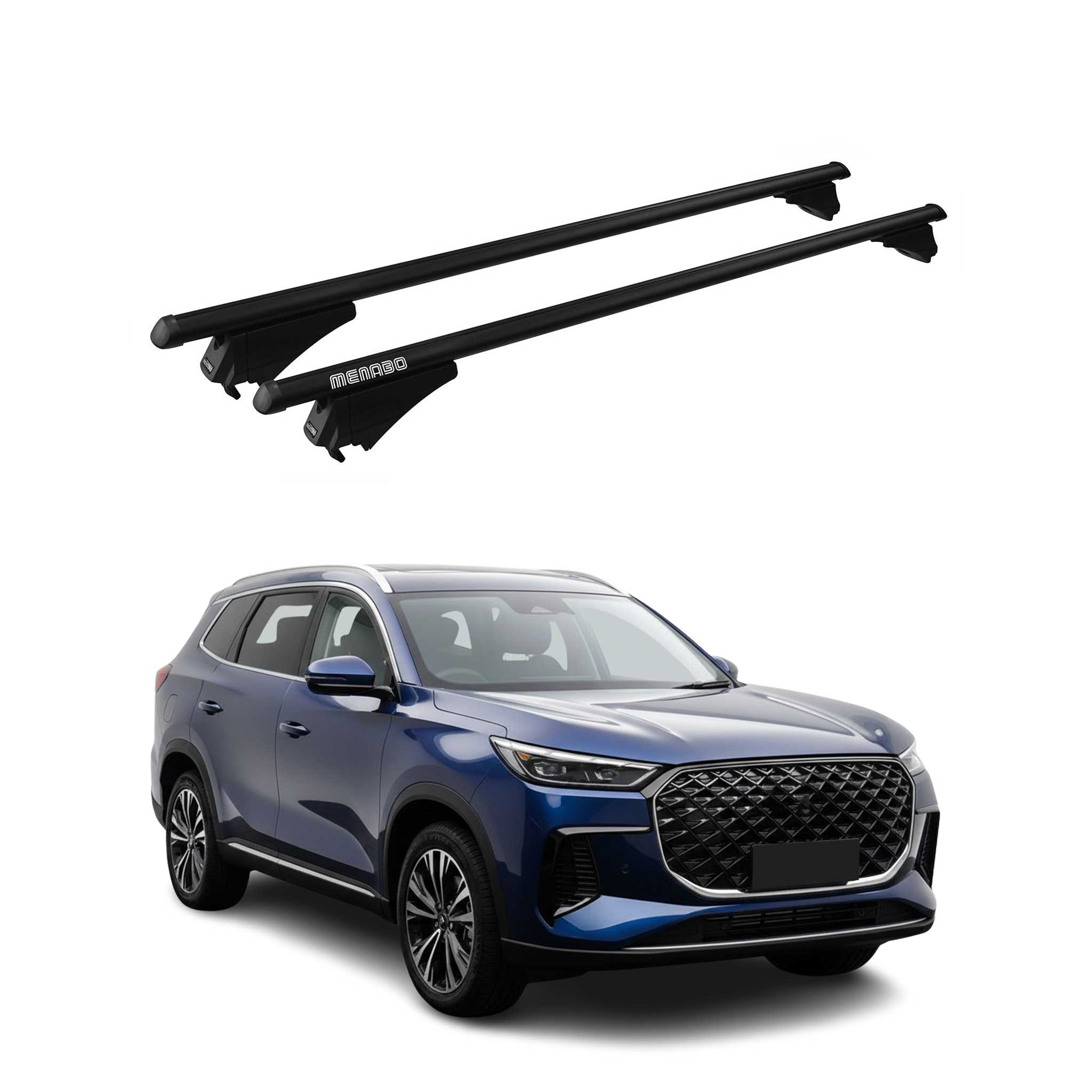 OMAC Dachträger Querträger Aluminium für EBRO S800 2025-2026 Schwarz 2tlg