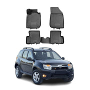 OMAC Gummimatten Fußmatten für Dacia Duster 2010-2016 2WD TPE Matten Schwarz 4x