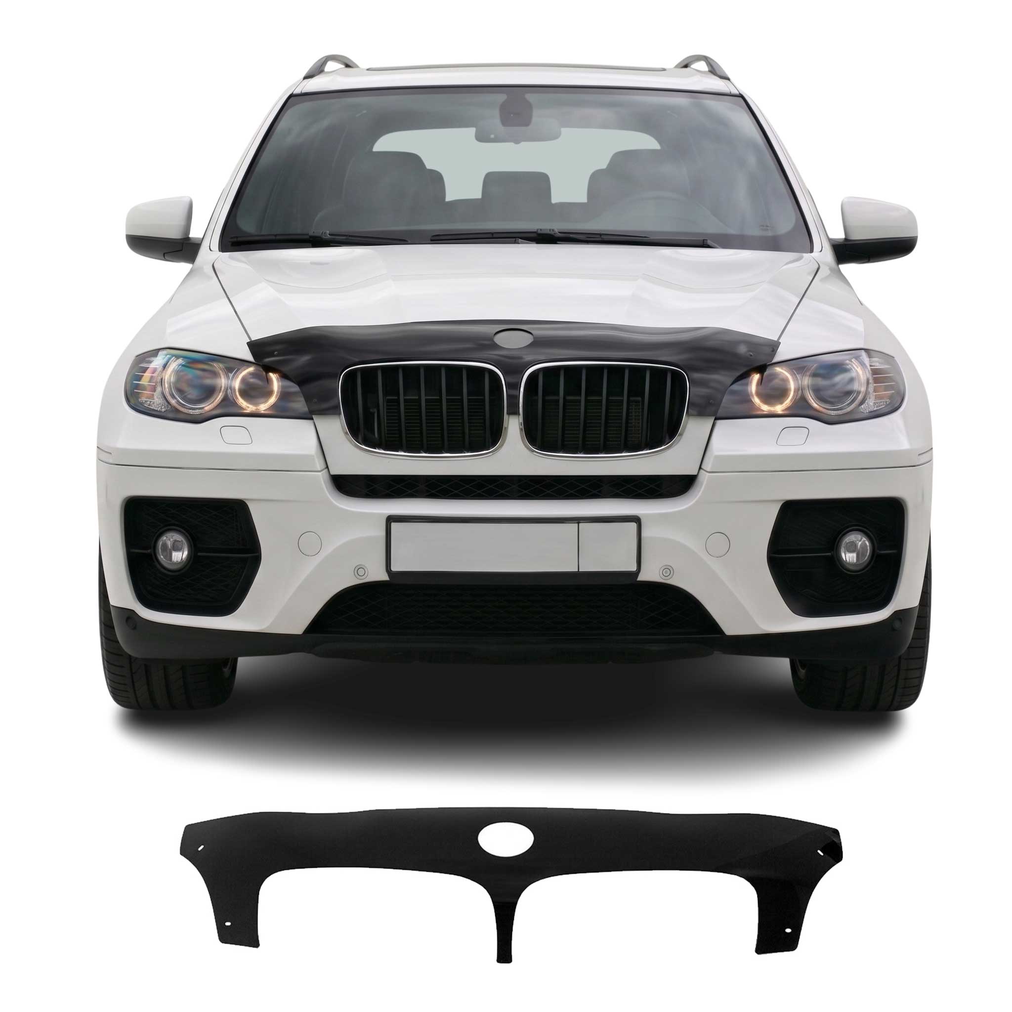 Motorhaube Deflektor Insekten Steinschlagschutz für BMW X5 X6 2006-2013 Dunkel