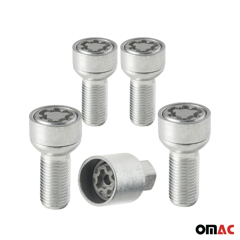 Radschloss Radschrauben Satz für Mercedes SL ab 2006 Silber 4tlg M14X1.5