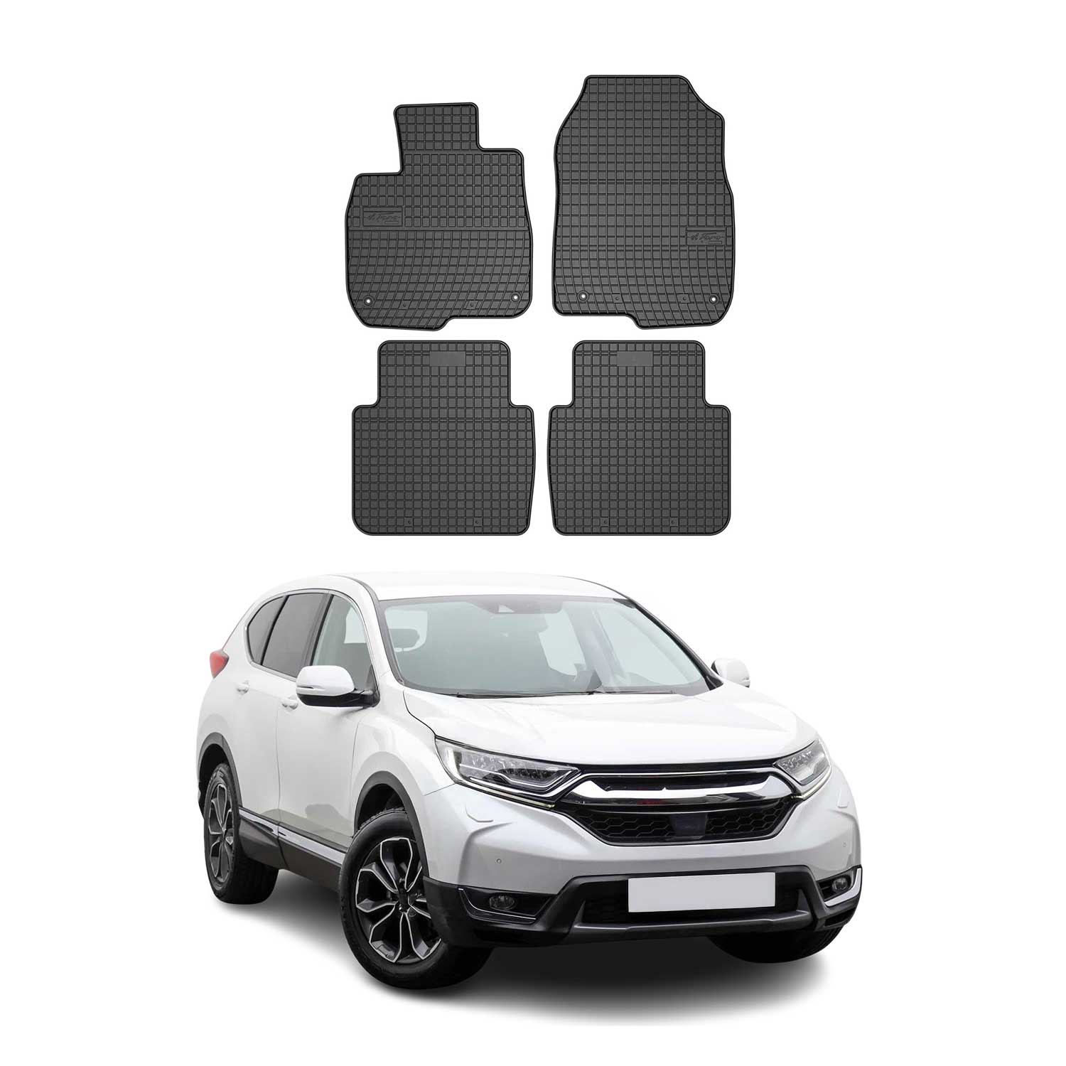 OMAC Gummi Fußmatten für Honda CRV 2017-2022 Automatten Gummi Schwarz 4tlg