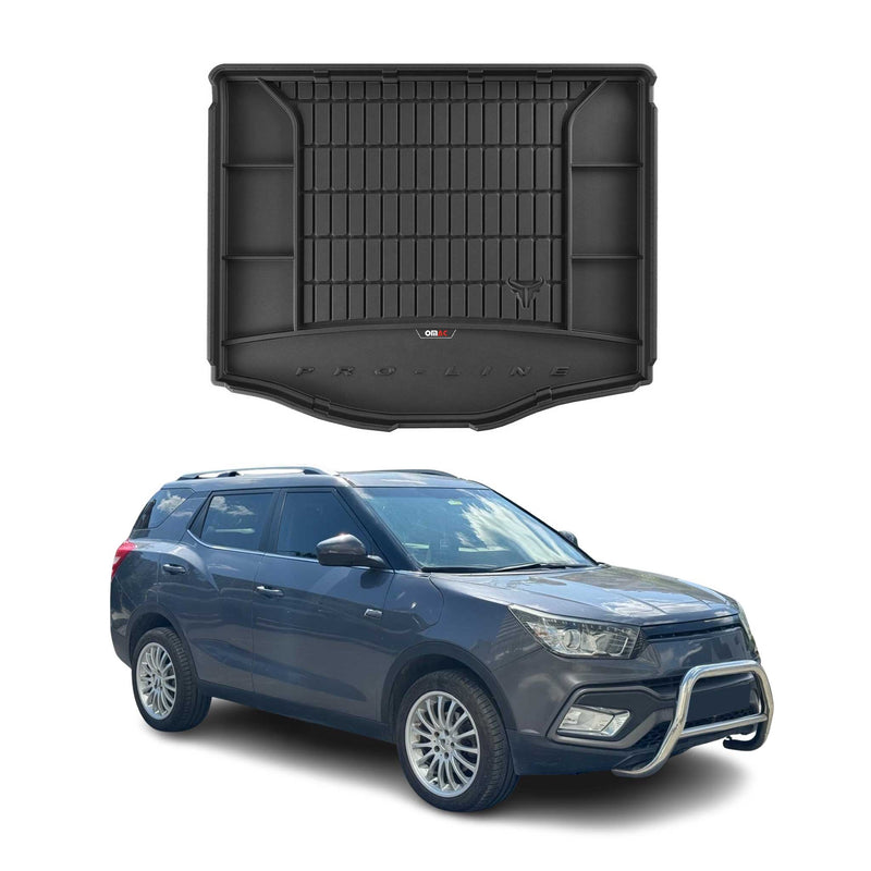 OMAC Gummi Kofferraumwanne für Ssangyong XLV 2016-2025 TPE Laderaumwanne Schwarz