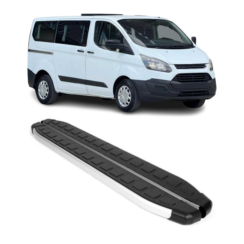Seitenbretter Trittbretter für Ford Transit Custom 2012-2022 Kurzer L1 Schwarz