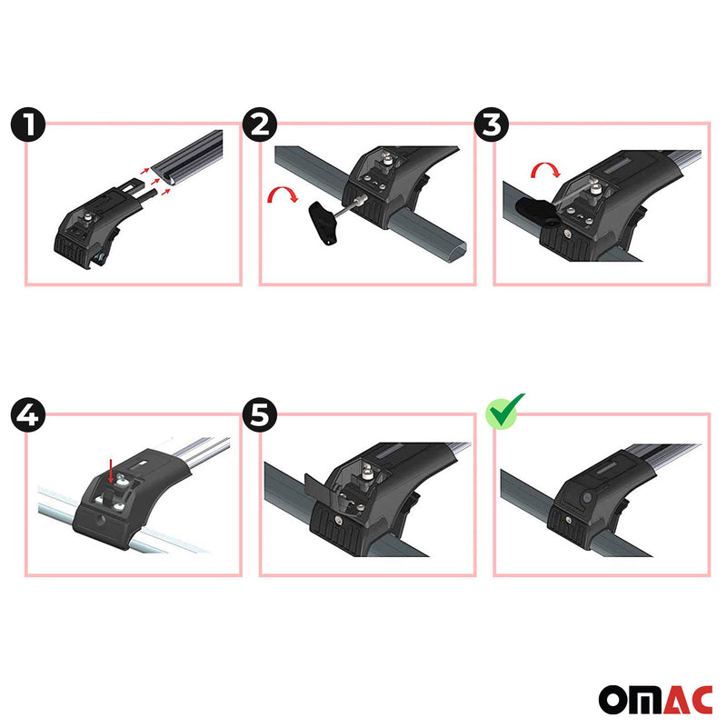 Alu Dachträger Gepäkträger Grundträger für Seat Ibiza Kombi 2012-2017 Silber 2x