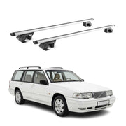 Dachträger Grundtäger für Volvo 960 Kombi 1990-1998 90kg Aluminium Silber 2x ABE
