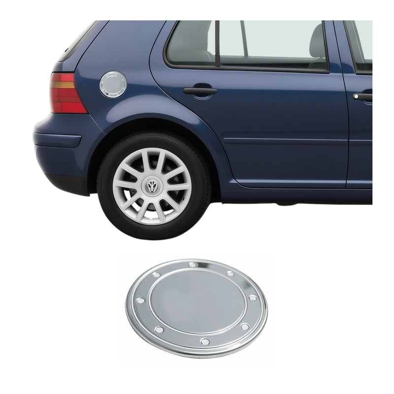 Tankdeckel Blenden Tankverschluss für VW Golf 1997-2003 Edelstahl Silber Chrom