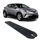 Seitenschweller Trittbretter Schweller für Toyota C-HR 2016-2023 Alu Schwarz