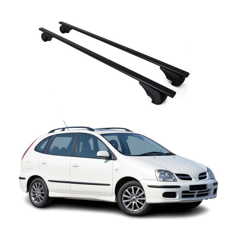 Dachträger Grundtäger für Nissan Almera 2000-2006 75kg Metall Schwarz 2 tlg