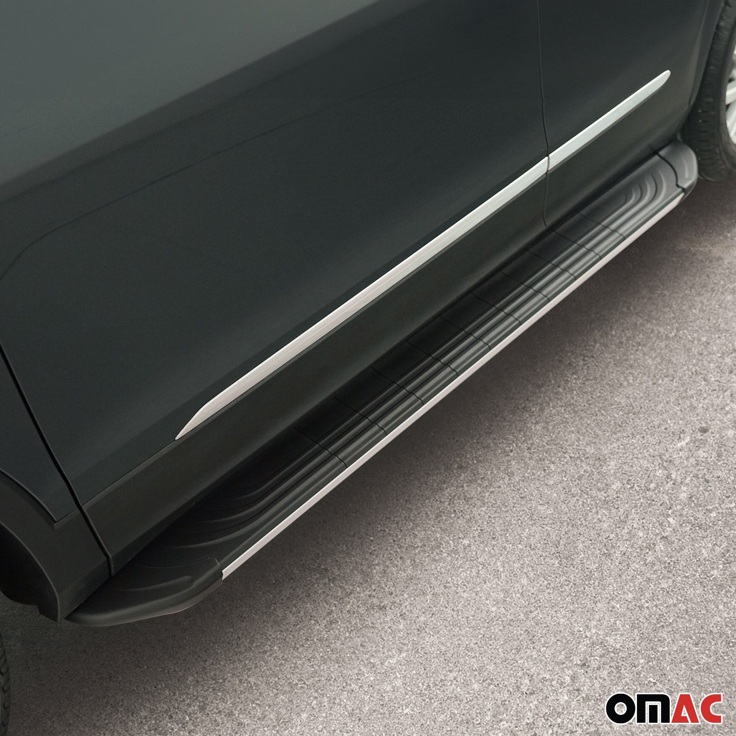 Trittbretter für Fiat Tipo Cross 2020-2026 Aluminium Schwarz Silber