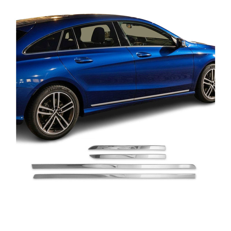 Seitentürleiste Türschutzleiste für Mercedes CLA Klasse X117 2013-2019 Chrom 2x