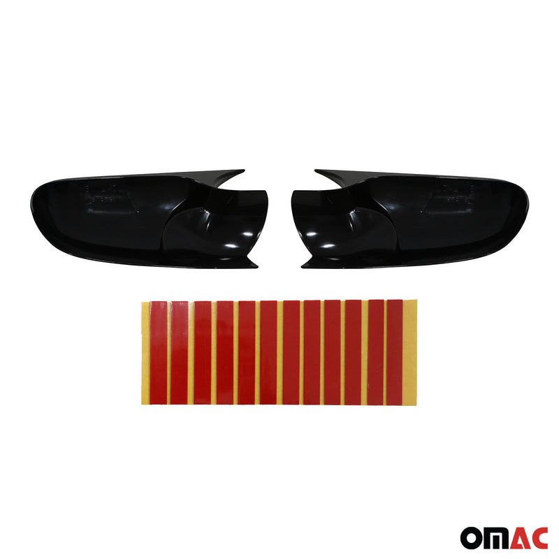 Spiegelkappen Spiegelabdeckung für Renault Megane 2004-2010 ABS Schwarz Glanz