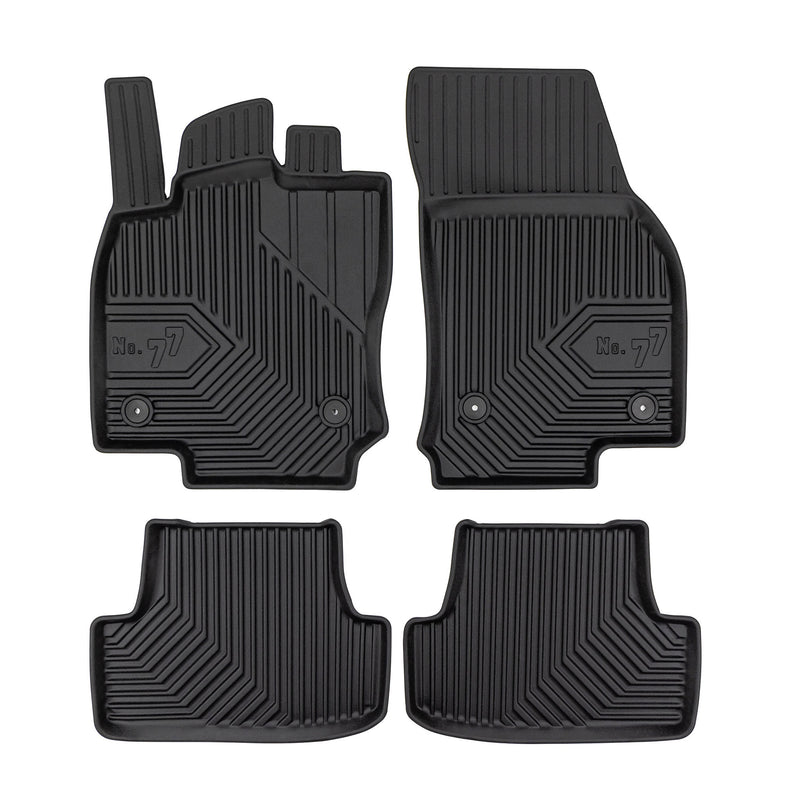 Fußmatten Gummimatten No.77 für VW T-Roc 2017-2025 TPE Gummi Schwarz 4 Teile