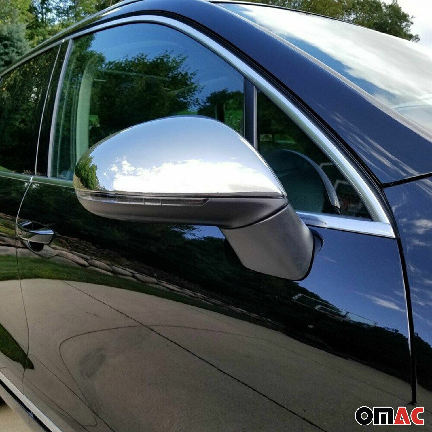 Spiegelkappen Spiegelabdeckung für VW Touareg mk2 2010-2015 Pre-FL Edelstahl 2x