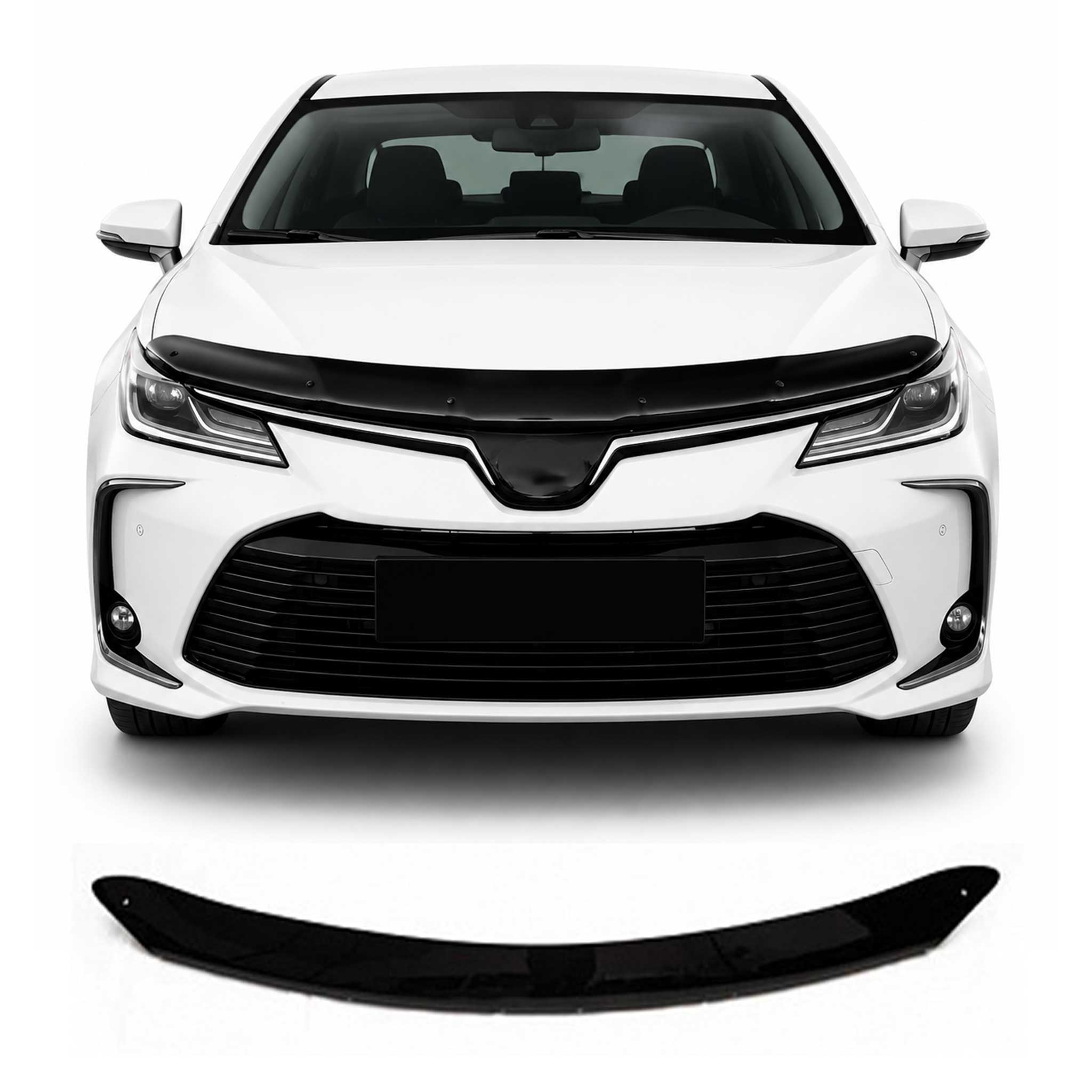 Motorhaube Deflektor Insektenschutz für Toyota Corolla 2019-2026 Dunkel